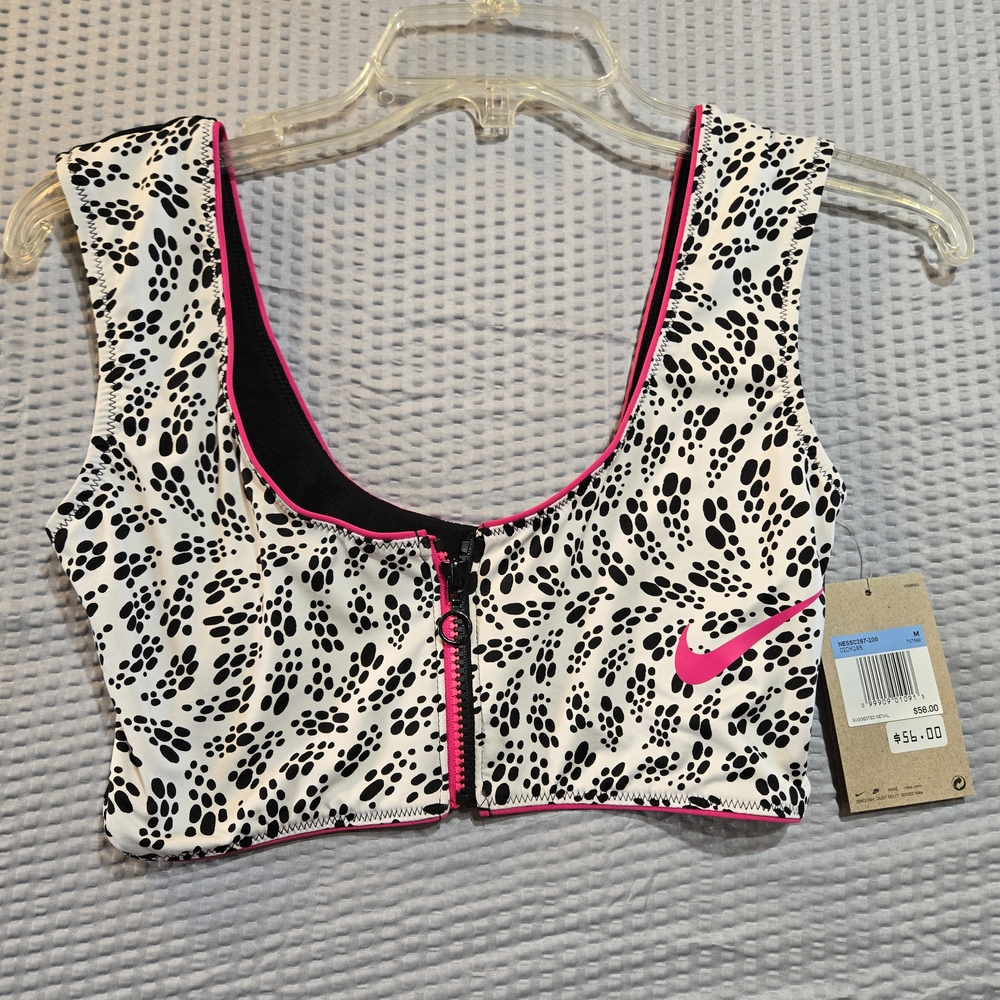 Nike Women's Move To Zero Party Dots Swim Top Or Sport Bra